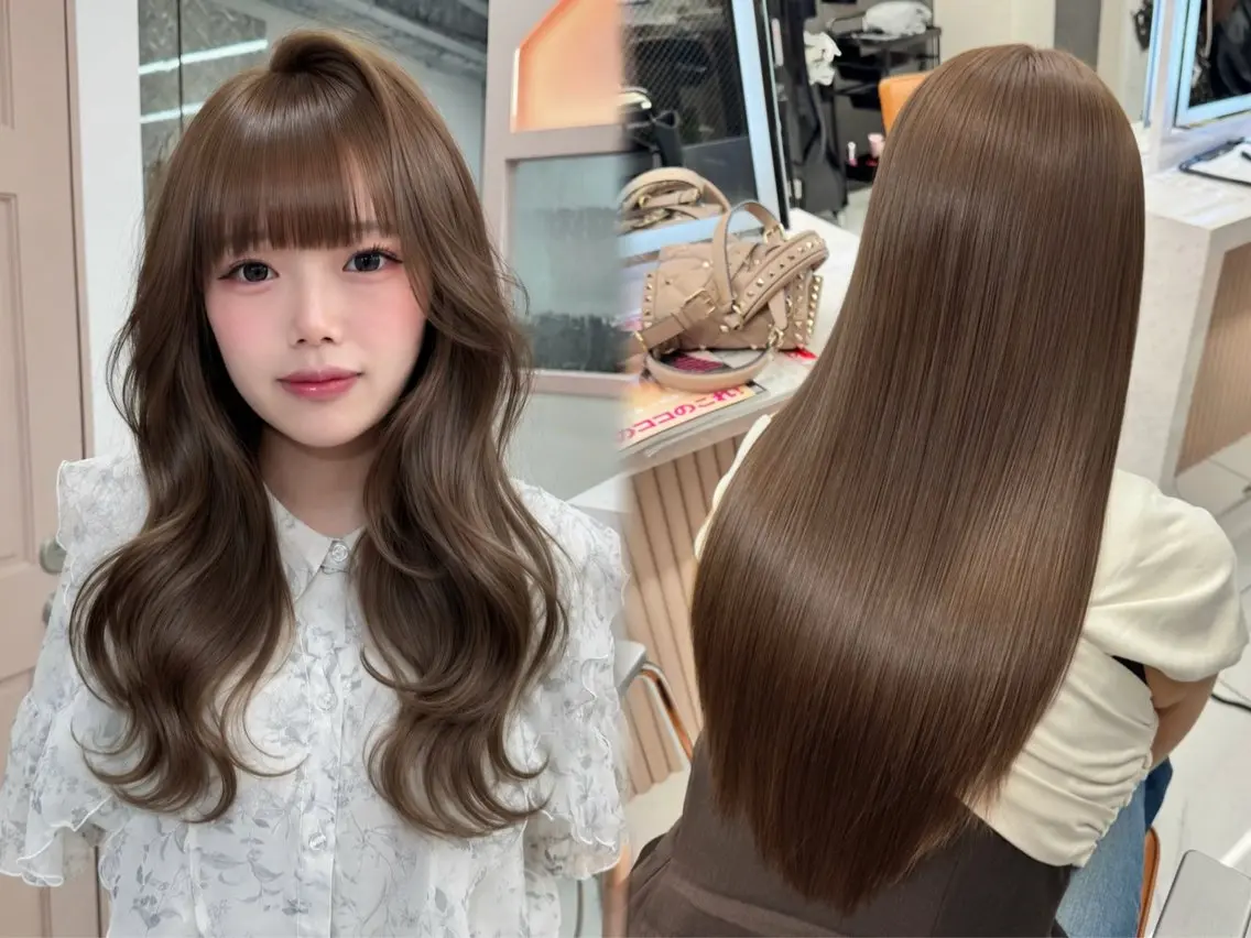 ロング ヘアカラー トリートメント YUME/ワンホン/ ダブルカラー/表参道のヘアスタイル