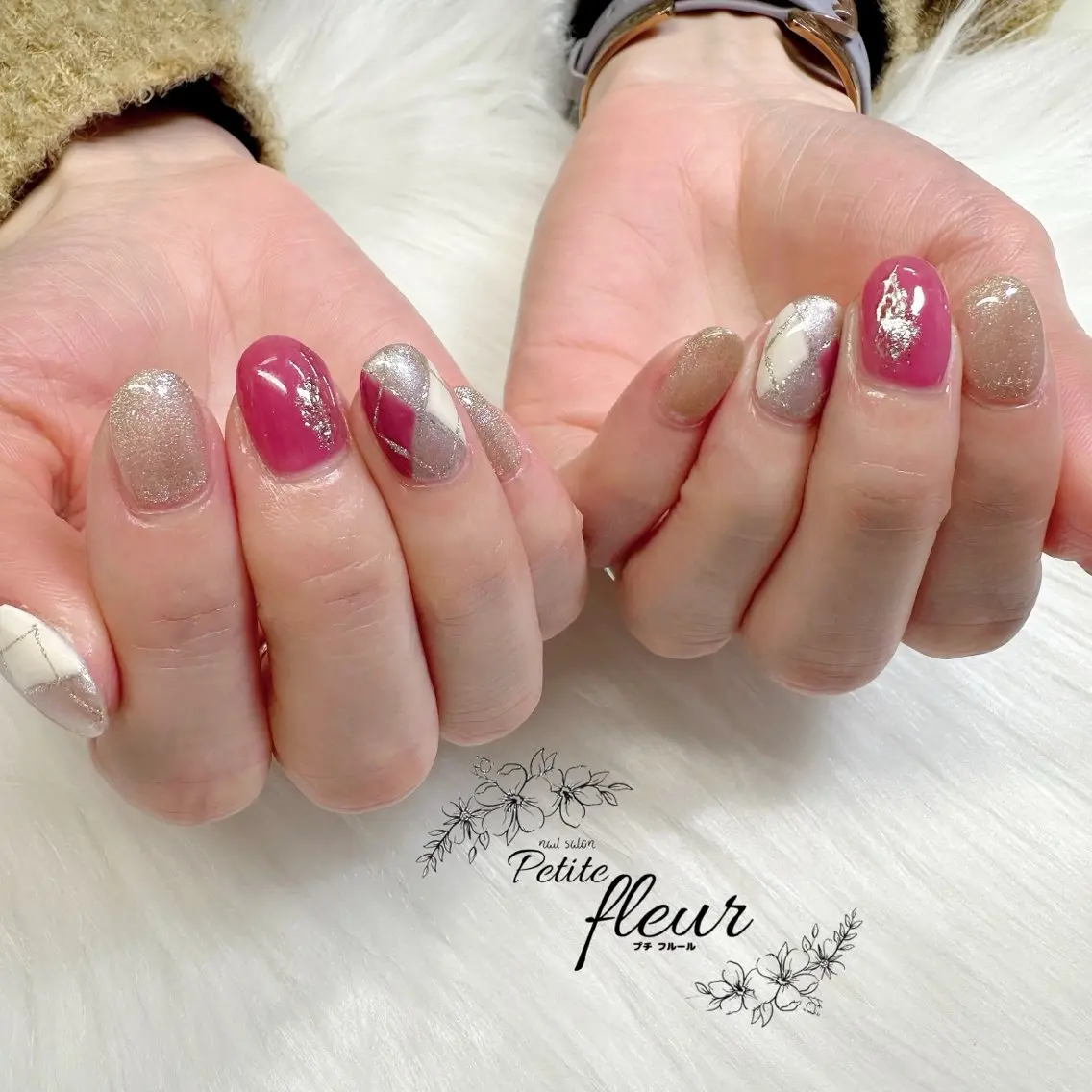 ネイル 持ち込み ❁⃘*。Petite fleur❁⃘*りさのネイルデザイン
