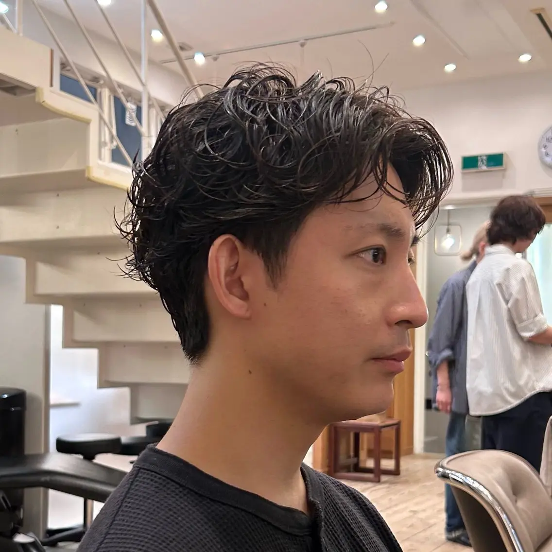 ショート パーマ メンズ センターパート メンズパーマ 刈り上げ ショートヘア カット パーマ トリートメント 🌿ボブ パーマ高橋啓太🌿のヘアスタイル