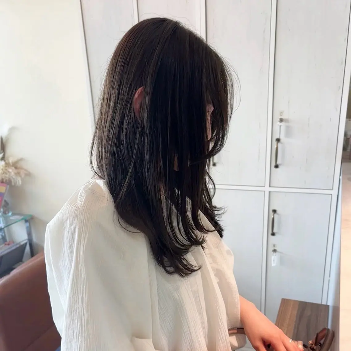 ロング カラー カット ヘアカラー 森本 麻比のヘアスタイル