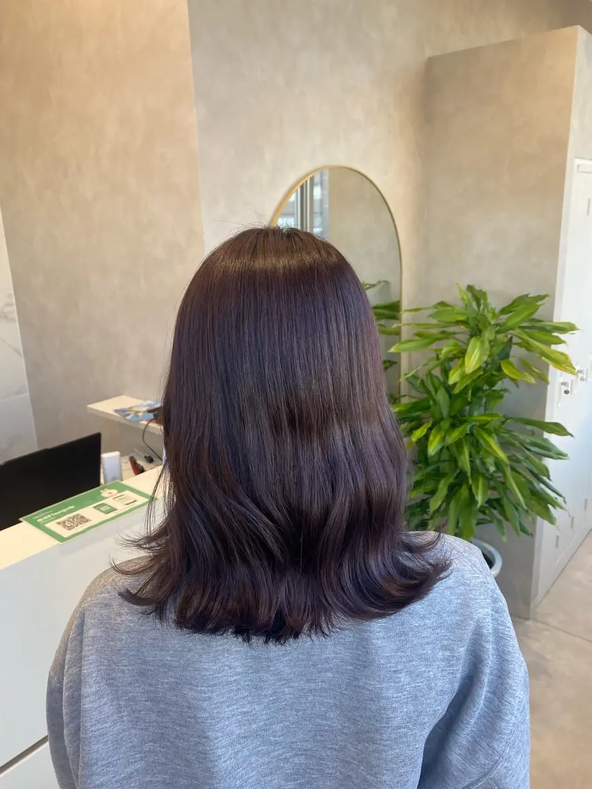 ミディアム カラー ラベンダーカラー 韓国ヘア・カラー 🩵SHIZUKUのヘアスタイル