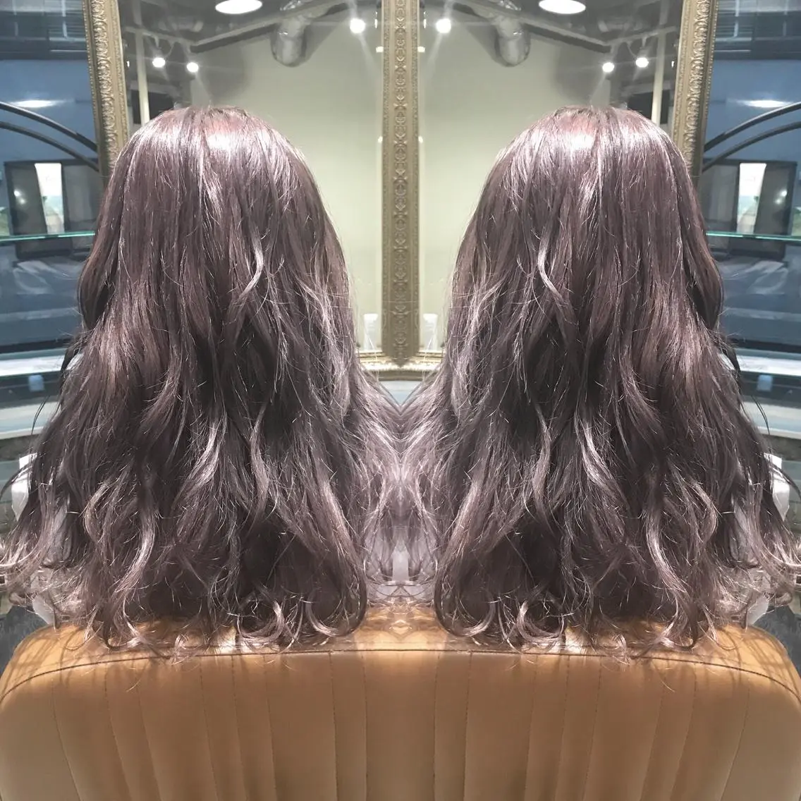 セミロング カラー パーマ ヘアアレンジ メンズ キッズ ネイル マツエク・マツパ ラベンダーカラー サロンドミルク 原宿のヘアスタイル