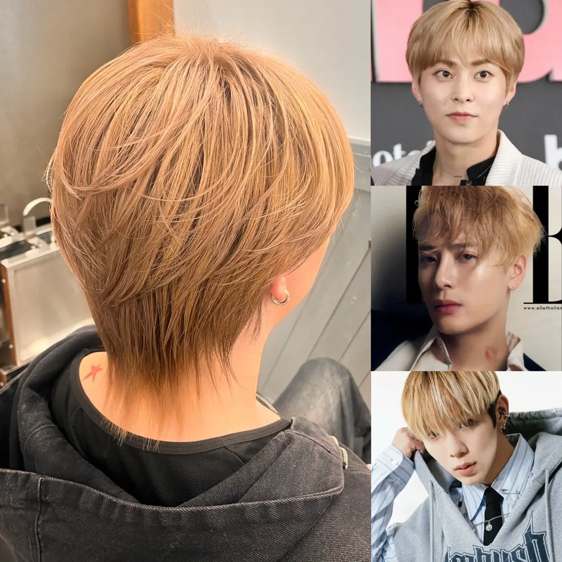 ショート カラー メンズ メンズハイトーン ハイトーンカラー ヘアカラー CORE もえかのヘアスタイル