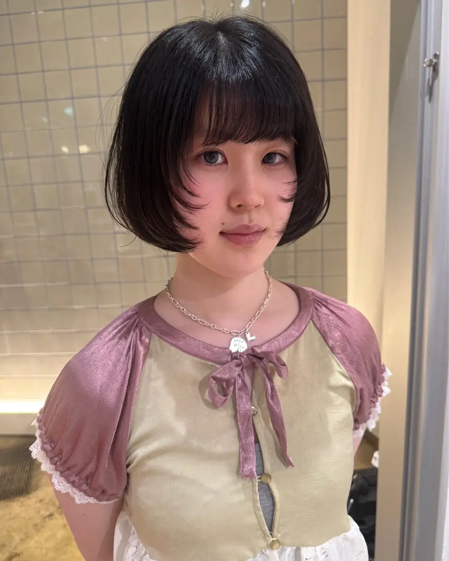 ショート ボブ レイヤーカット カットモデル募集 suzUkaのヘアスタイル