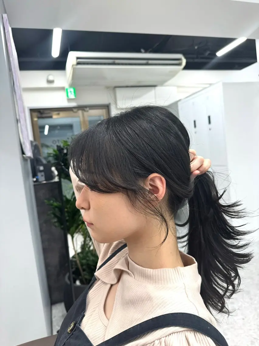 セミロング 顔周りカット 小顔カット 可愛い顔周りカット お任せください✨中川のヘアスタイル
