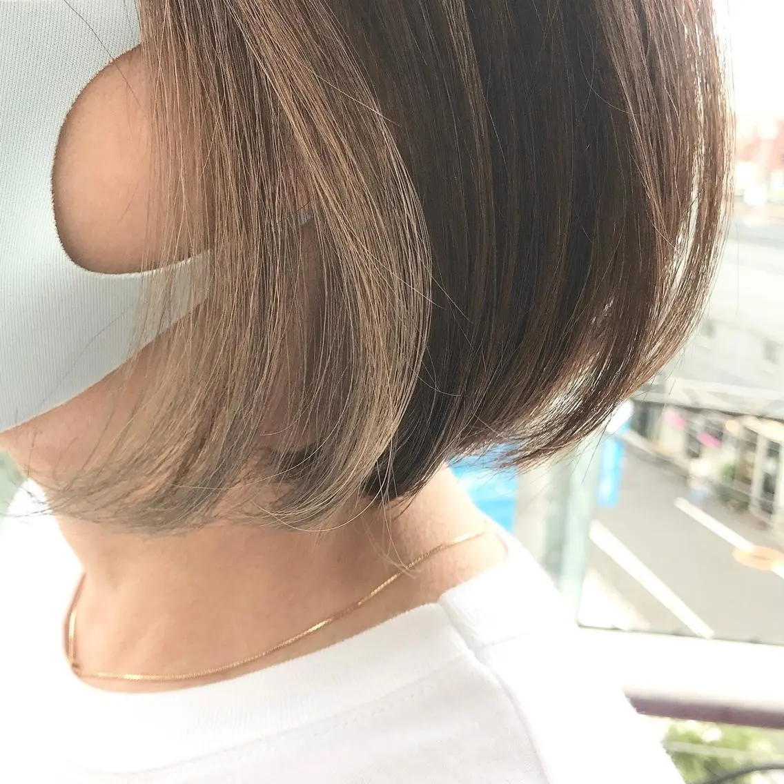 ショート カラー ベージュカラー インナーカラー ボブ なかまみさと 🌼極上ヘッドスパのヘアスタイル