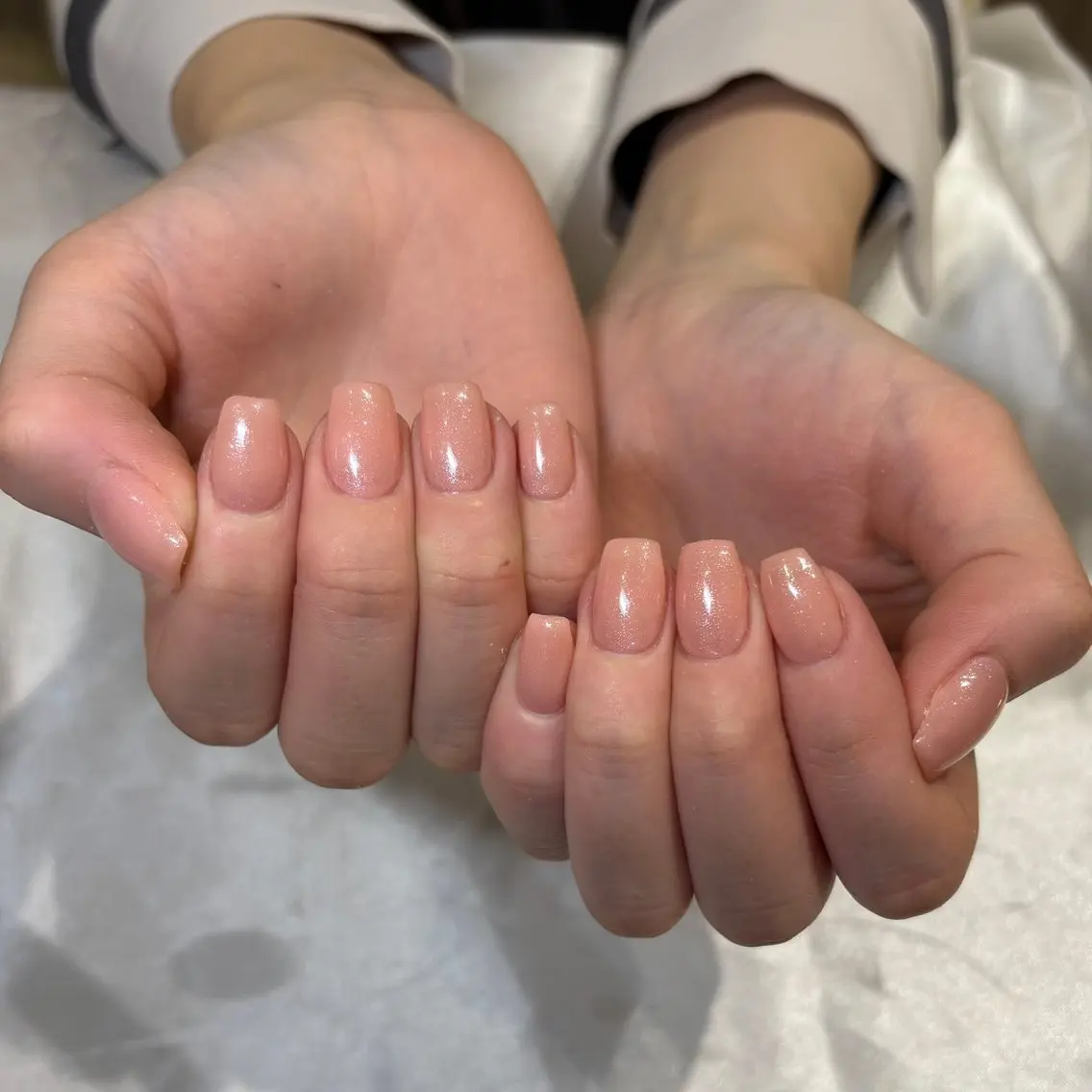 ネイル アートネイル ジェルネイル ワンカラーネイル パラジェル シンプルネイル Misaki Aries心斎橋店のネイルデザイン