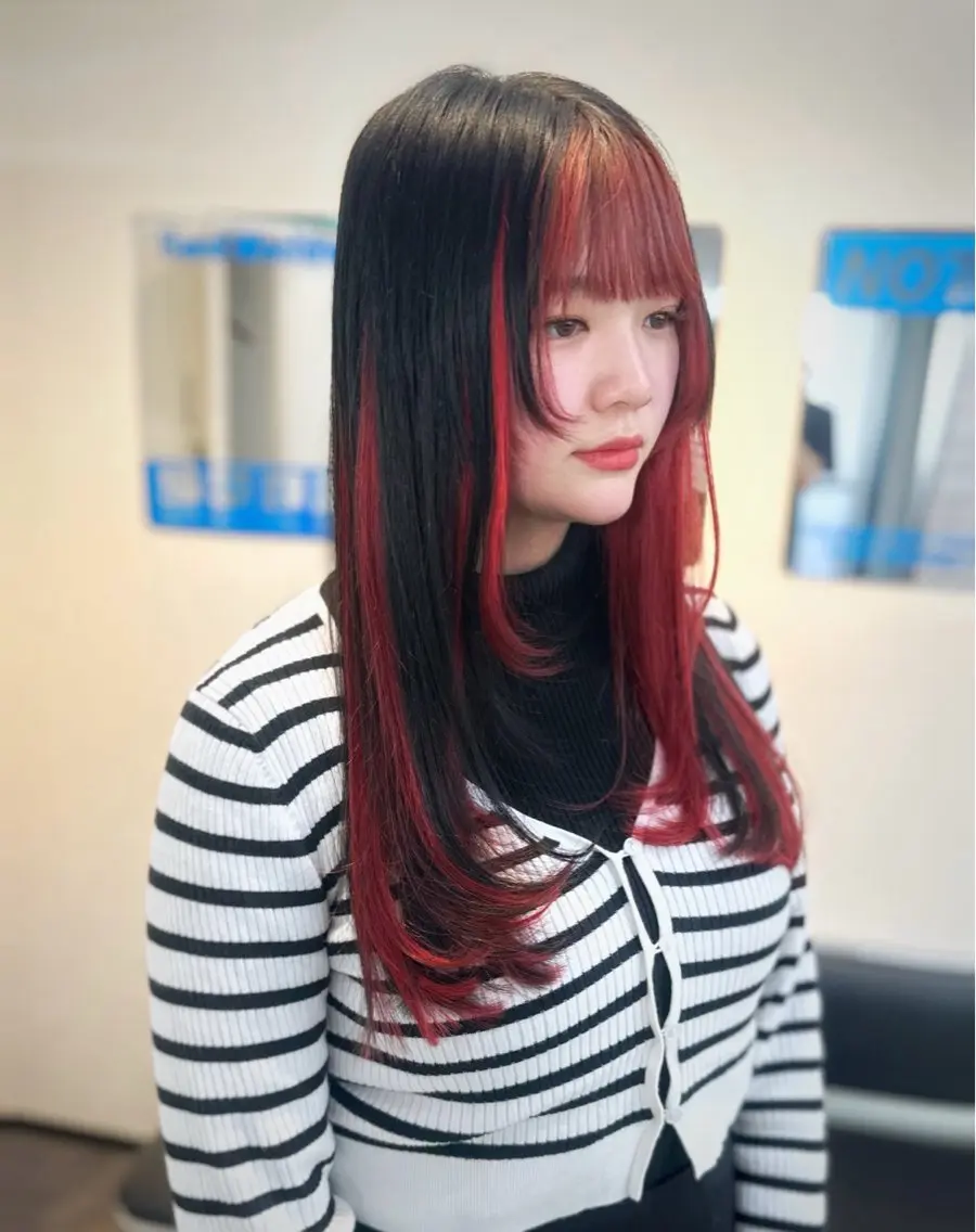 ロング シールエクステ エクステ レイヤーカット ⭐️エクステ指名 No.1⭐️高頭のヘアスタイル