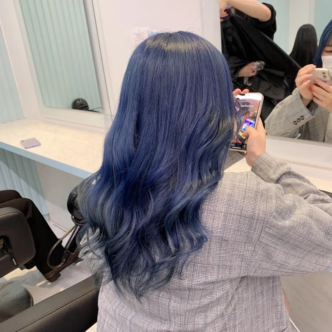 セミロング ヘアカラー トリートメント ブリーチカラー 🩵MIZUKIのヘアスタイル