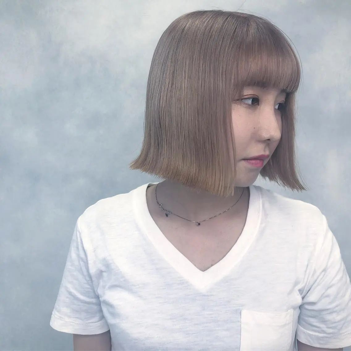 ミディアム カラー 透明感カラー ハイトーンカラー ORIKA 美容室のヘアスタイル