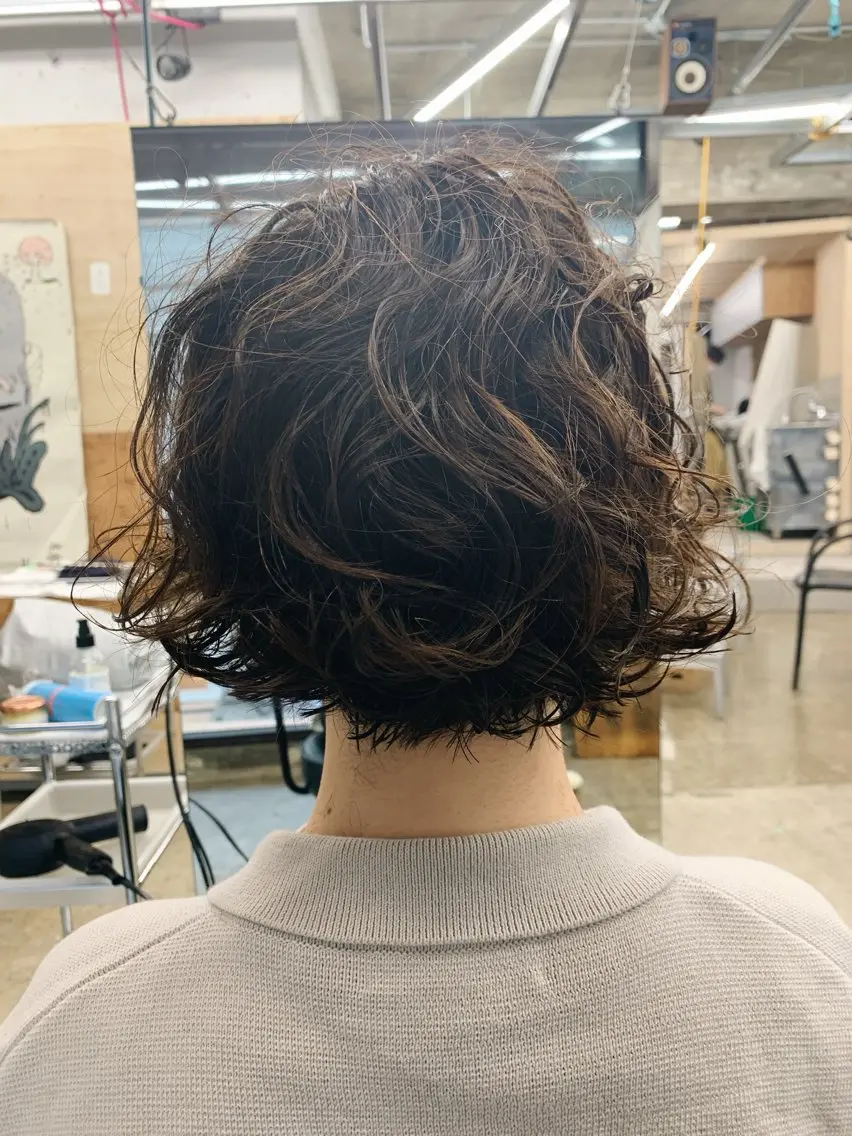 ショート パーマ ボブ カット ヘアカラー パーマ トリートメント 前田ジュン /ショート/似合わせのヘアスタイル