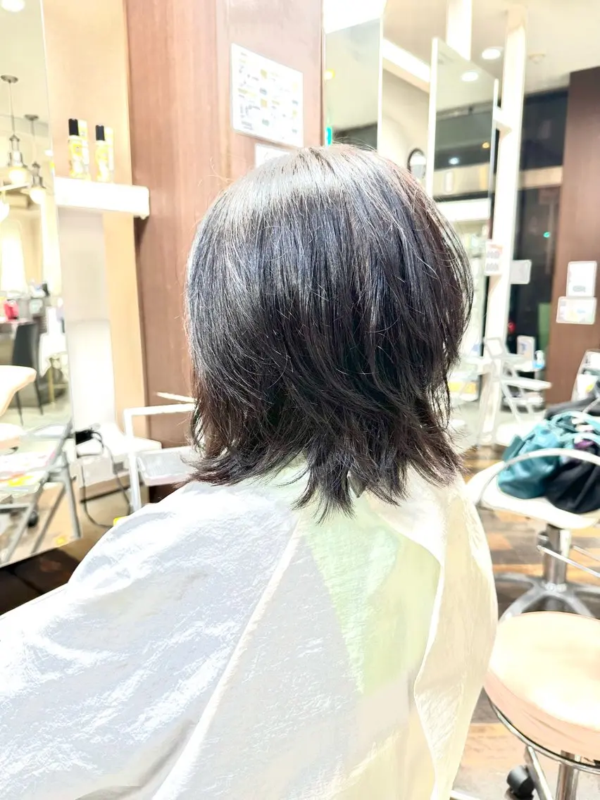 ミディアム ウルフカット 中川 卓のヘアスタイル