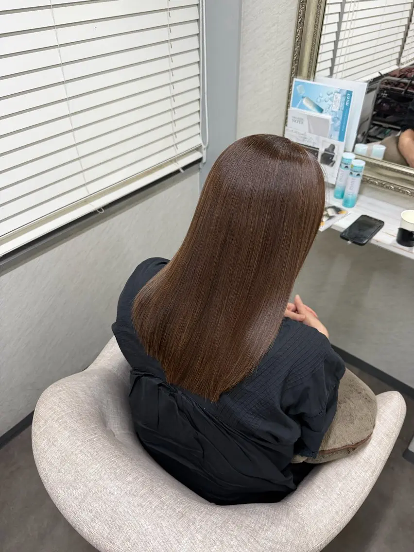 セミロング ヘアカラー トリートメント ヘッドスパ ヘアセット さやか/髪質改善/ カラー/seta新宿のヘアスタイル
