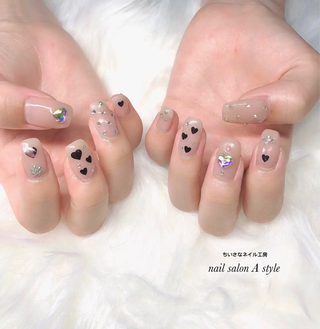 ネイル ハート ハンドネイル nail salon A styleのネイルデザイン