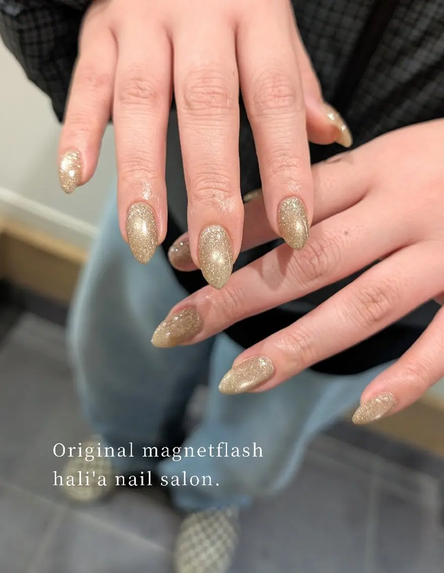 ネイル マグネットネイル ハンドネイル hali’a nailのネイルデザイン