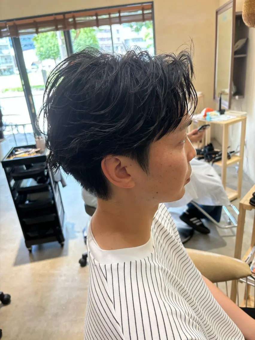 ショート メンズ カット パーマ 鹿児島 TSUBASAのヘアスタイル