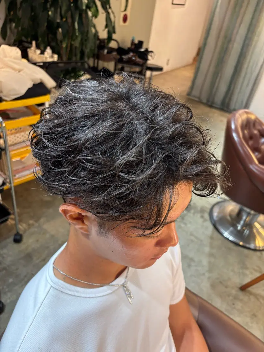 パーマ メンズ フェザーパーマ メンズパーマ 🌀メンズパーマ🌀 平川海夢のヘアスタイル