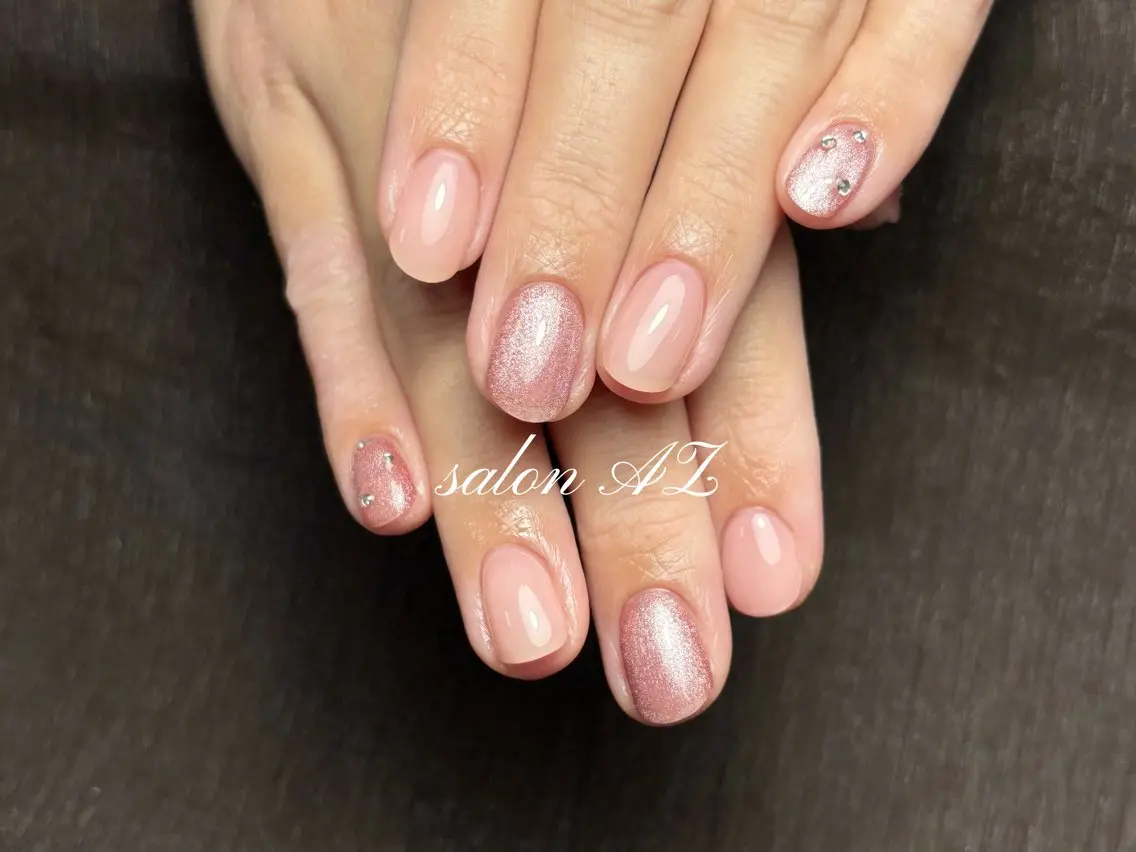ネイル 桜ネイル 長さ出し フットネイル フレンチネイル ジェルネイル salon AZのネイルデザイン