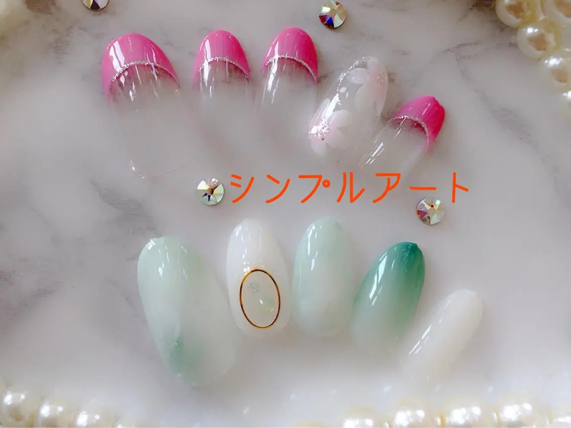 ネイル アートネイル シンプルネイル HALU ハルのネイルデザイン