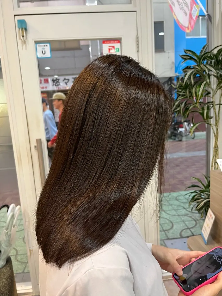 カラー カット ヘアカラー トリートメント 艶髪🥣透明感カラー 🫧前田奈津実のヘアスタイル