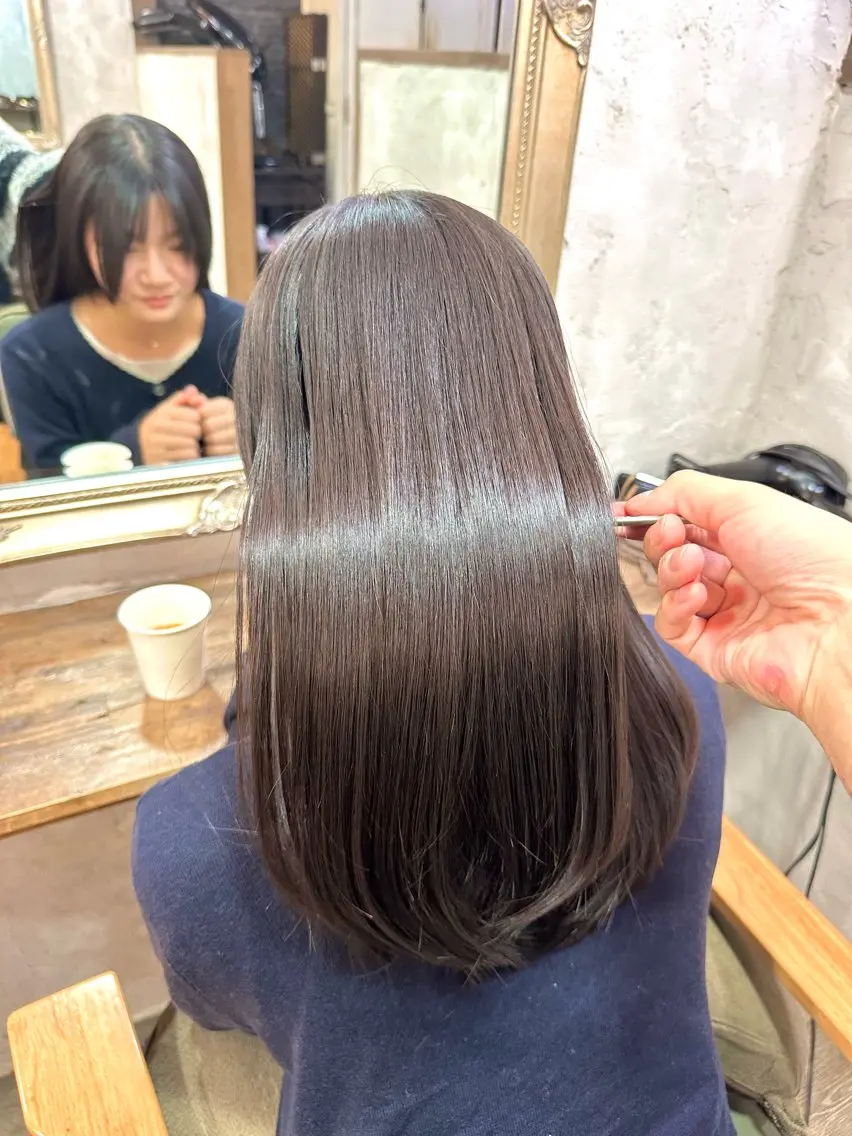 【ミニモSALE】縮毛矯正+カット+髪質改善トリートメントの写真