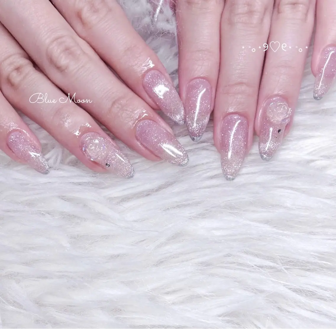 ネイル マグネットネイル ストーンネイル ハンドネイル nail salon Blue Moonのネイルデザイン