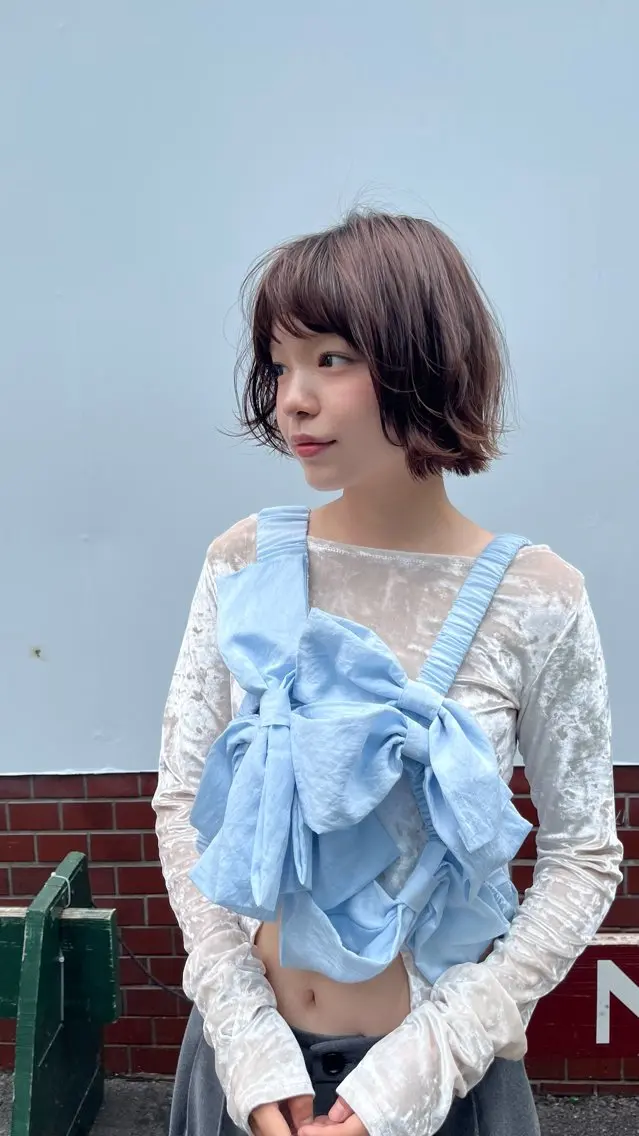 ショート カラー 柔らかい艶暖色 レイヤー🫧姫汝のヘアスタイル