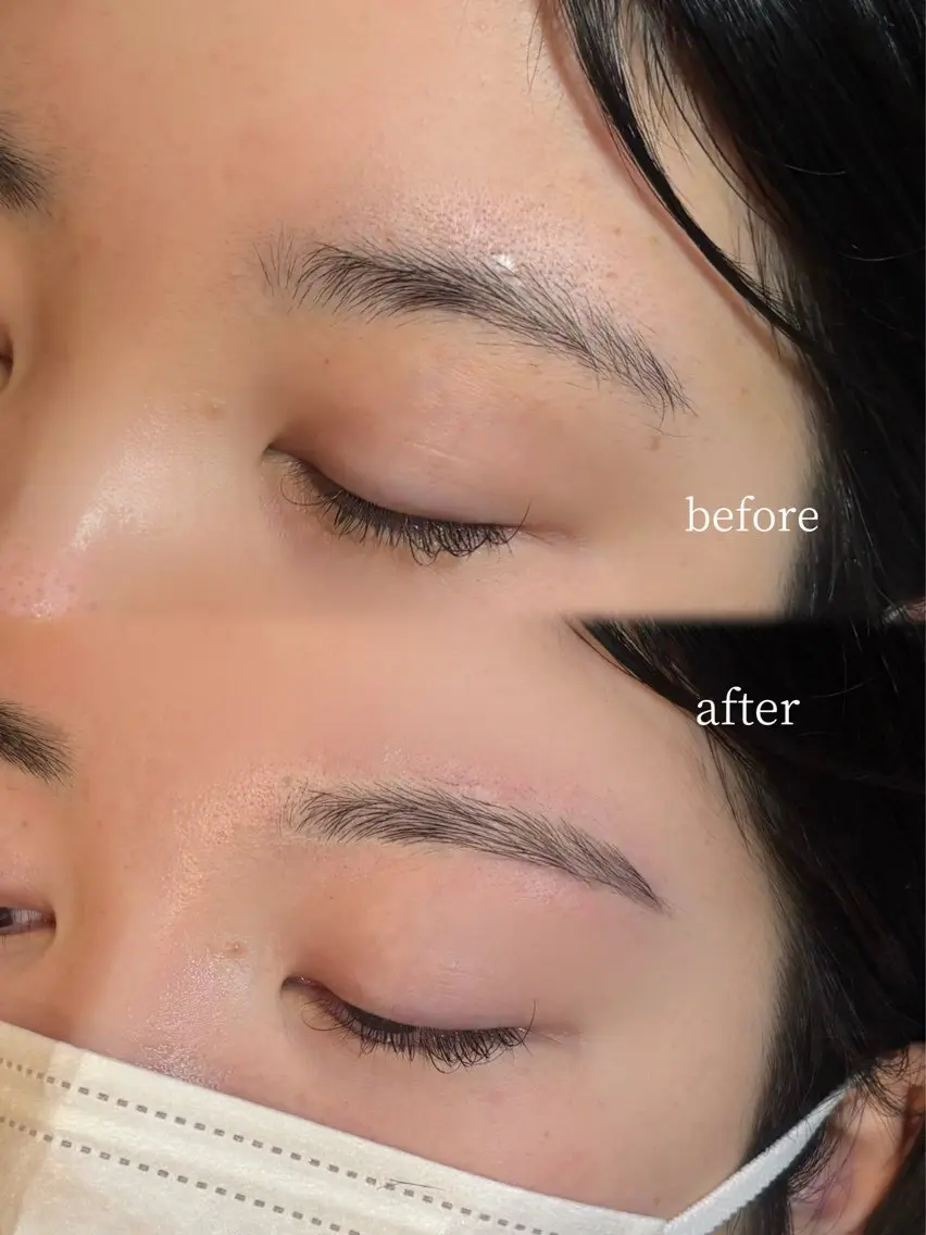 アイブロウ 眉毛ワックス脱毛 結菜🫧 EYE MODEのマツエク・マツパデザイン