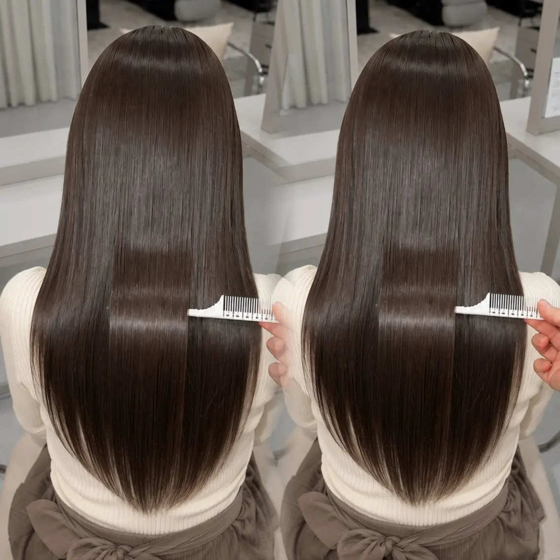 ロング カラー ヘアカラー トリートメント coco ウナのヘアスタイル