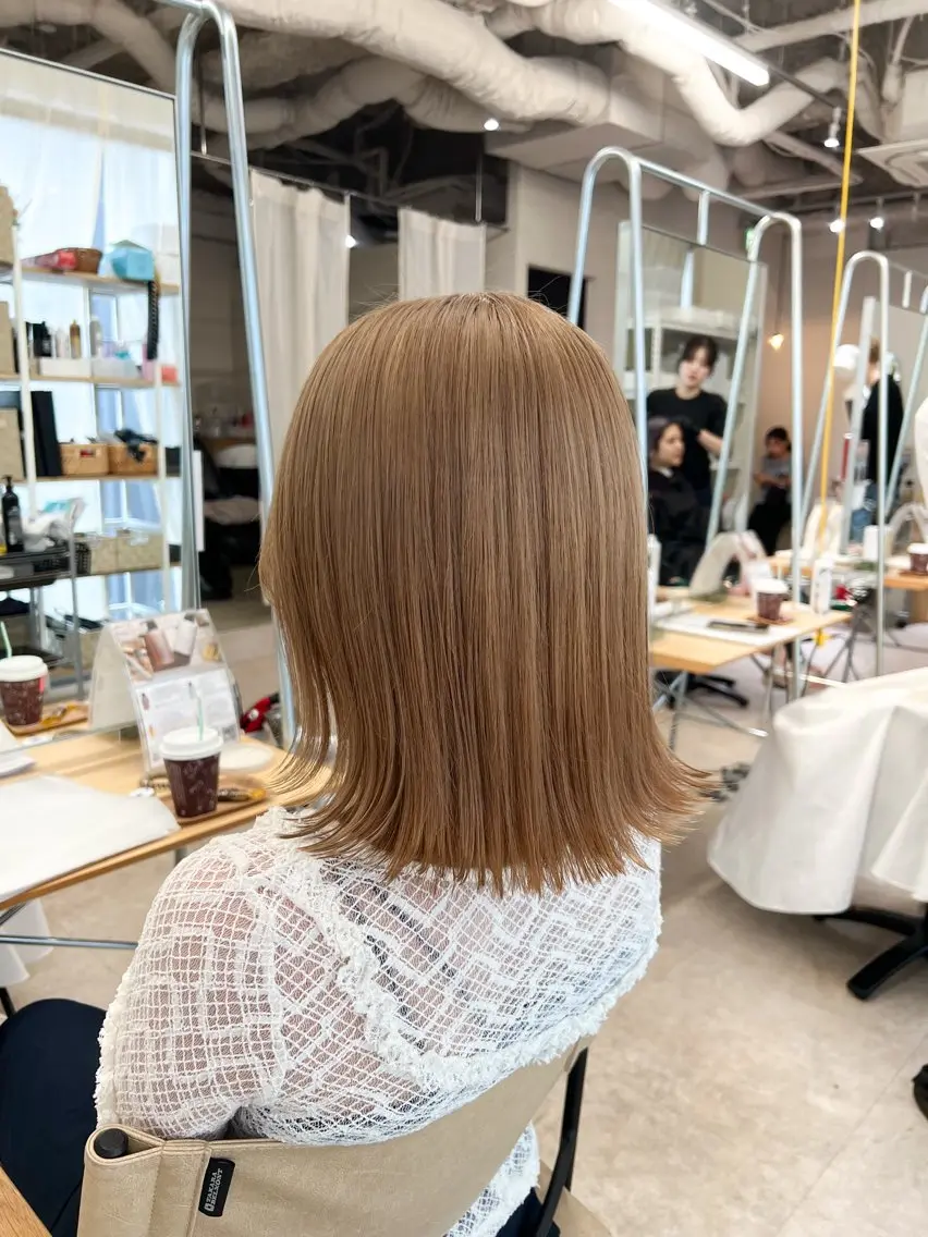 【💎5月限定💎】ブリーチありダブルカラー+似合わせカット¥8500 ※お支払い現金のみの写真