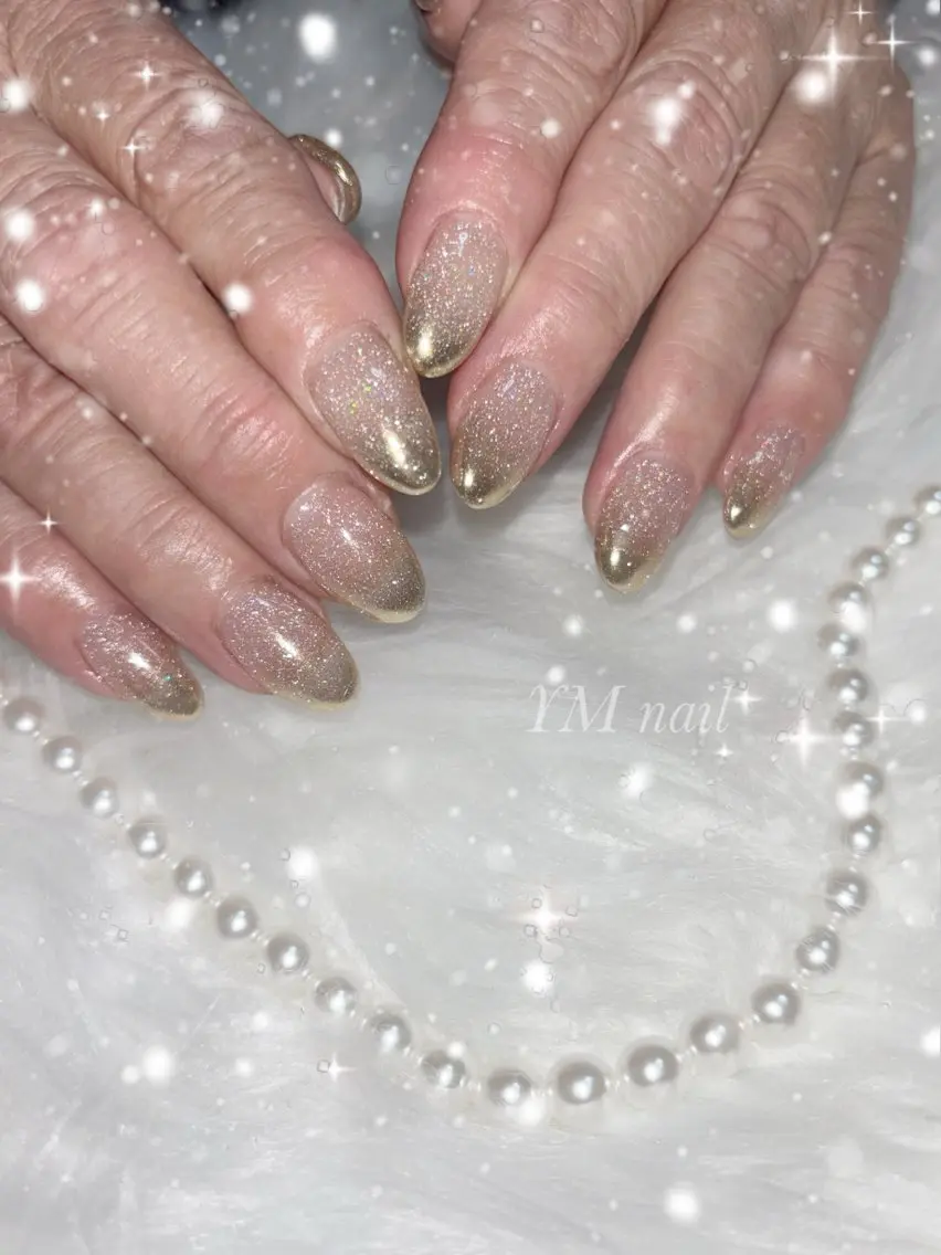 ネイル フラッシュネイル キラキラネイル ミラーネイル スカルプネイル ハンドネイル YM nailのネイルデザイン