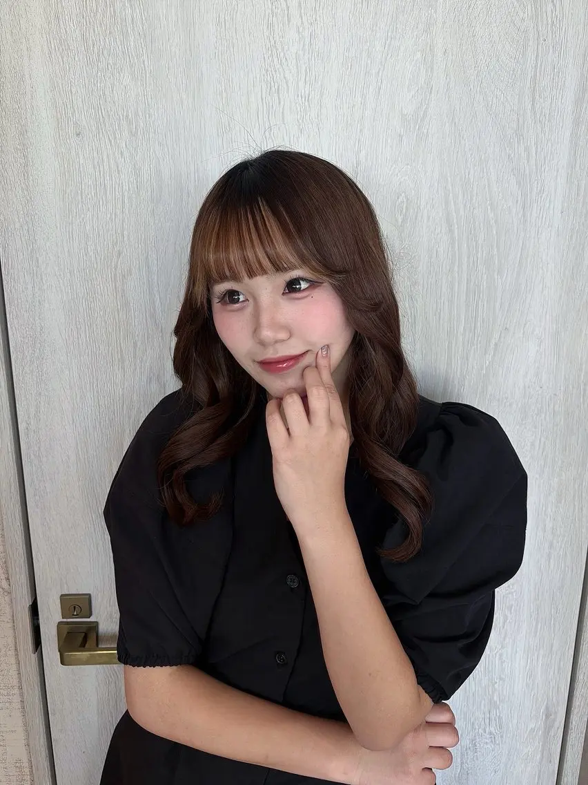 ロング カラー インナーカラー りん ♡⸝⸝ うる艶カラー✧︎*。のヘアスタイル