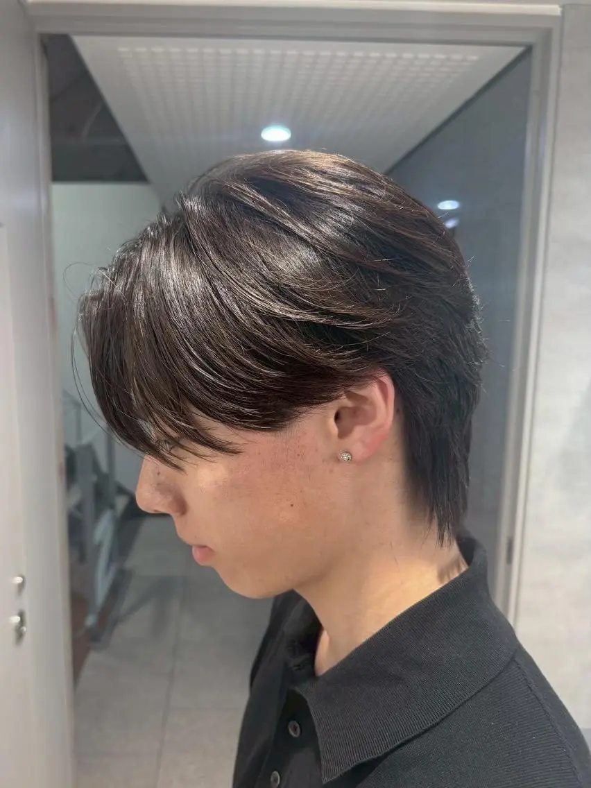 ⛓️クセやうねりを扱いやすく⛓️メンズカット+縮毛矯正+スタイリングの写真