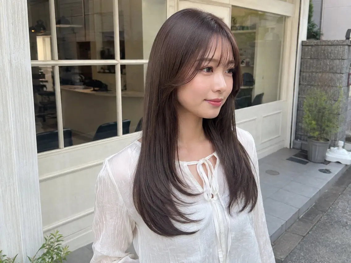 ロング 髪質改善 カット ヘアカラー 縮毛矯正 REON 髪質改善  縮毛矯正のヘアスタイル