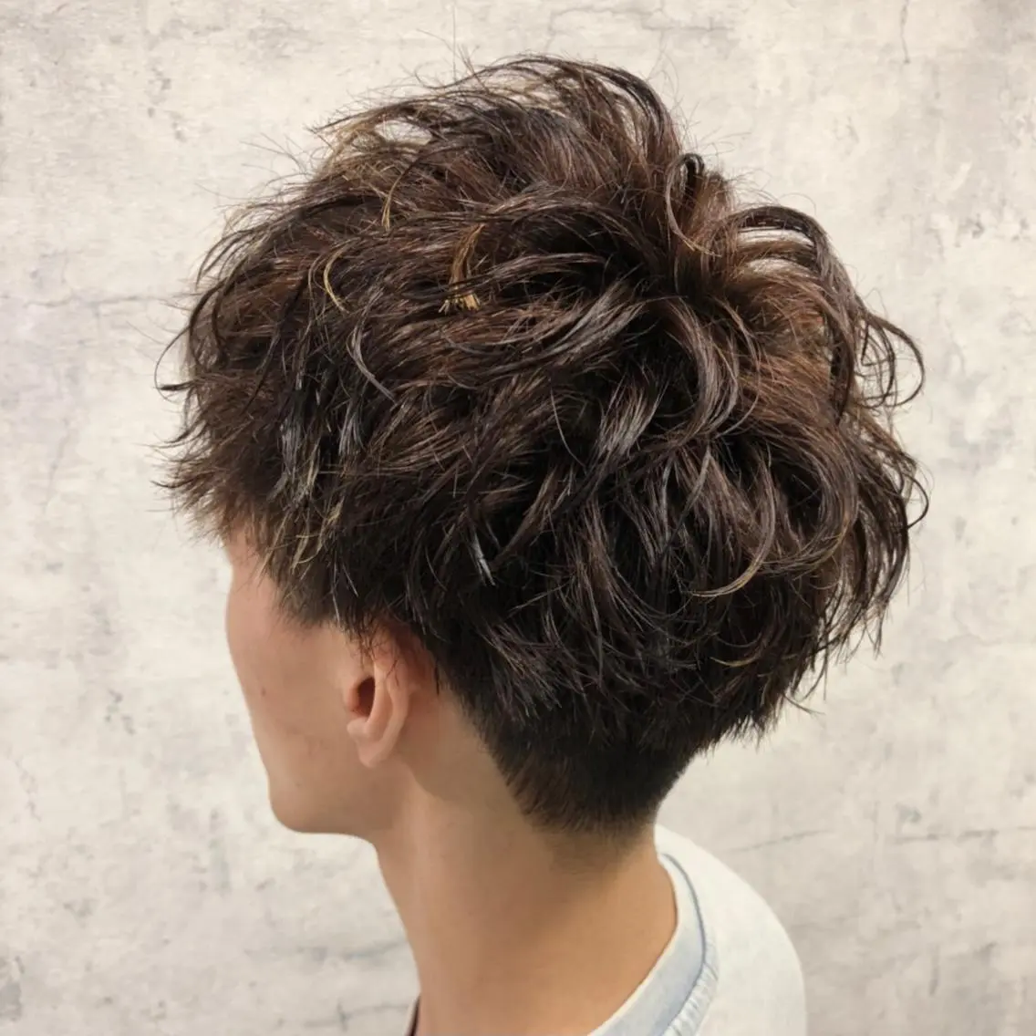 ショート パーマ メンズ メンズパーマ ニュアンスパーマ スパイラルパーマ TOSHIKI| 上福岡メンズ|副店長のヘアスタイル