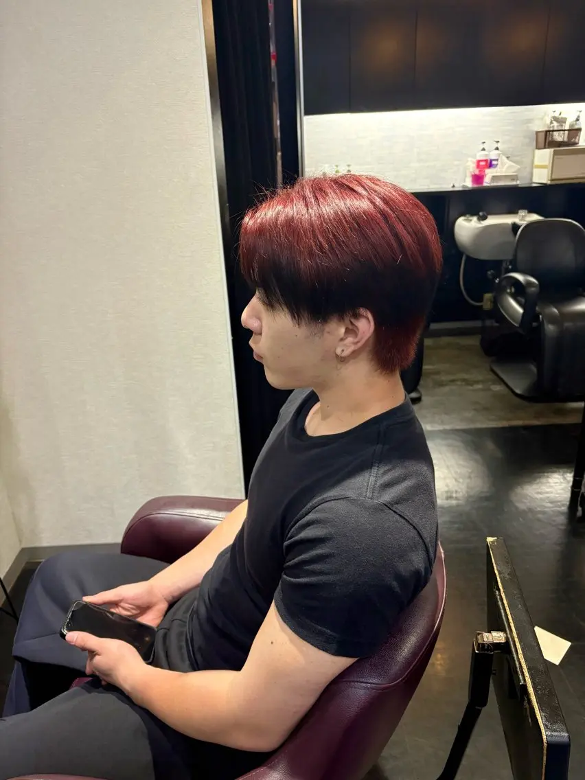 カラー メンズ センターパート 美容室Hip's decoのヘアスタイル
