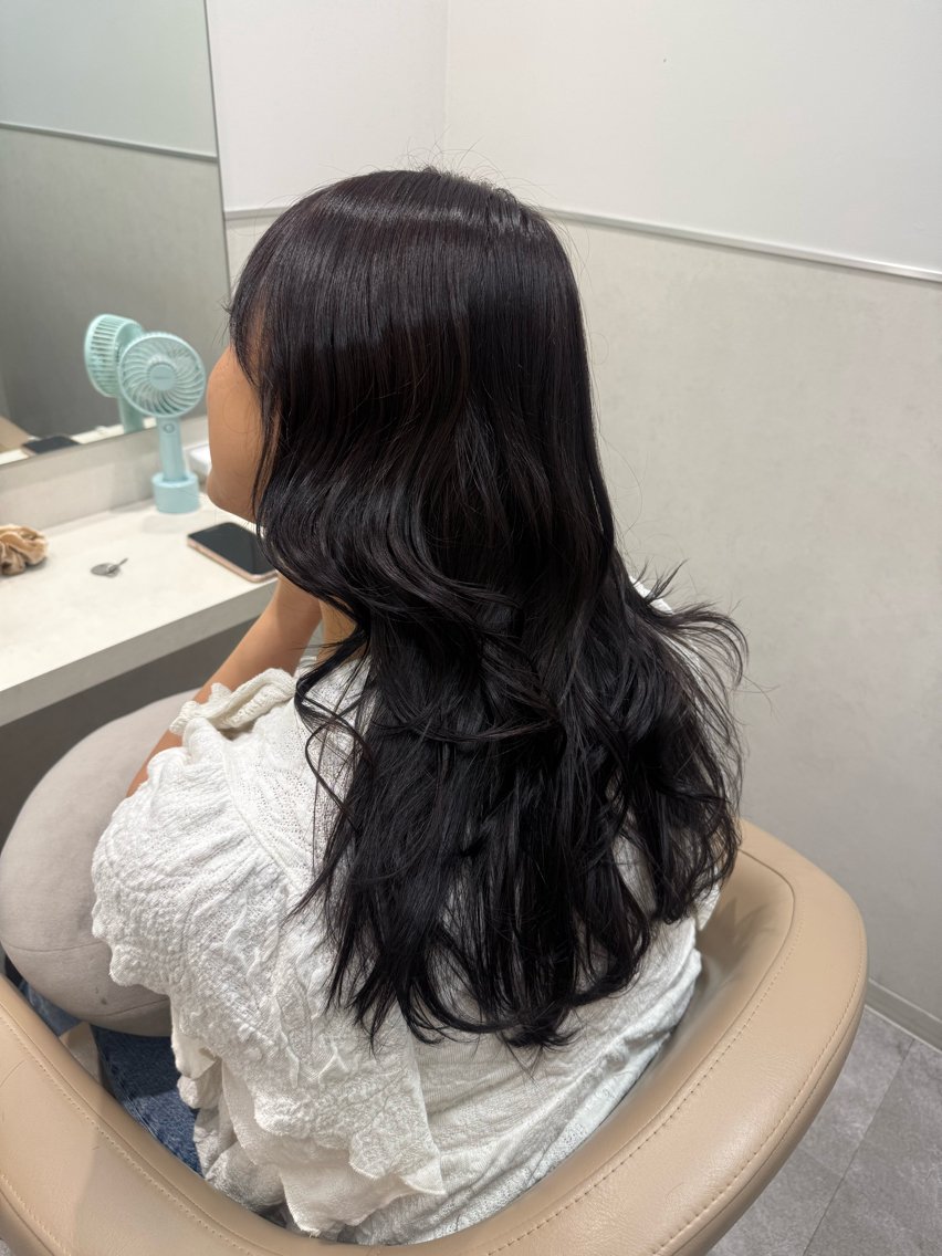 ミディアム カラー ヘアカラー トリートメント ショコラ🤎チョコ 🍫マロン🌰暗髪のヘアスタイル