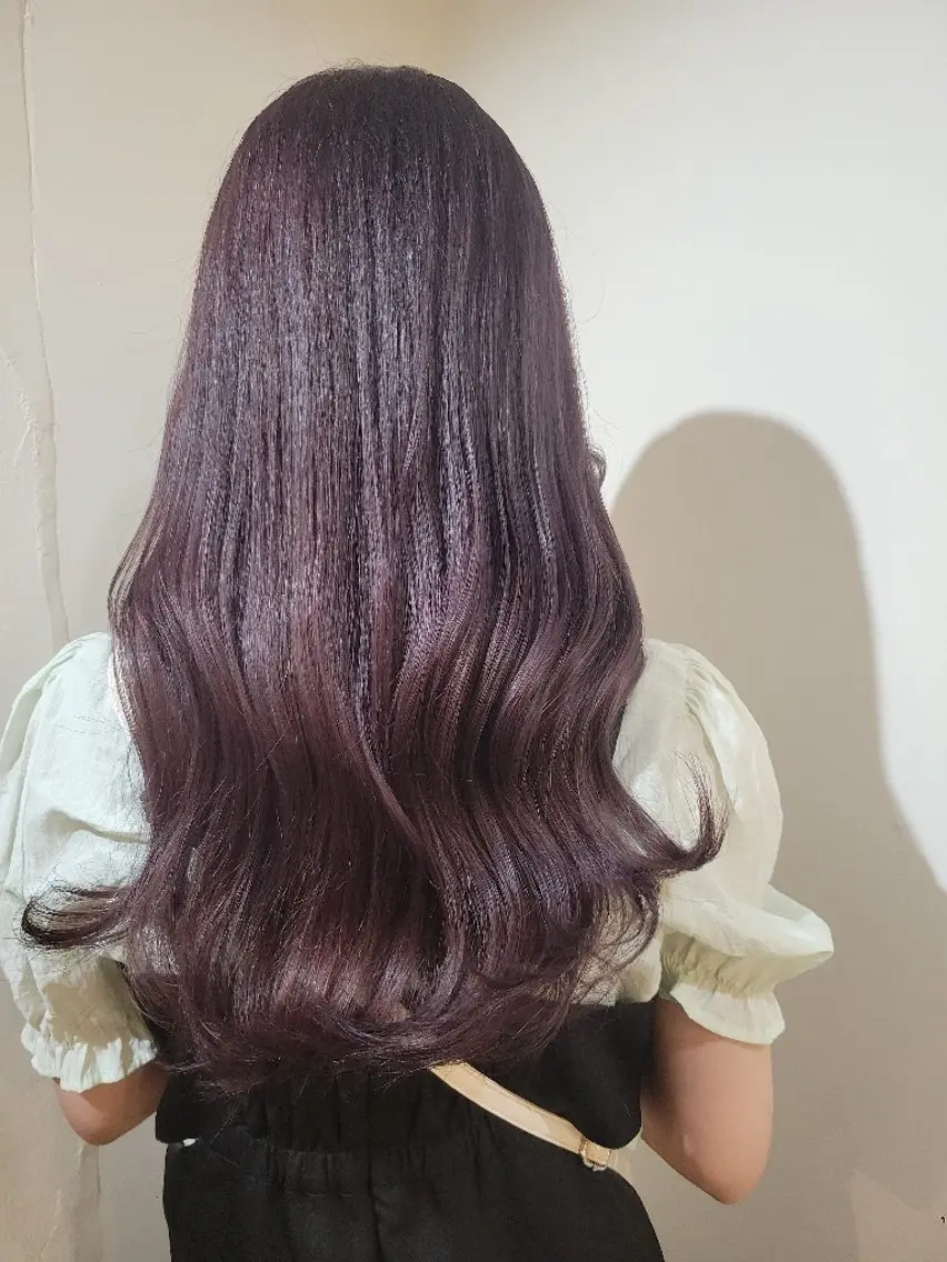 ロング カット ヘアカラー トリートメント 🇰🇷透明感×ハイ トーン🌟tomoのヘアスタイル