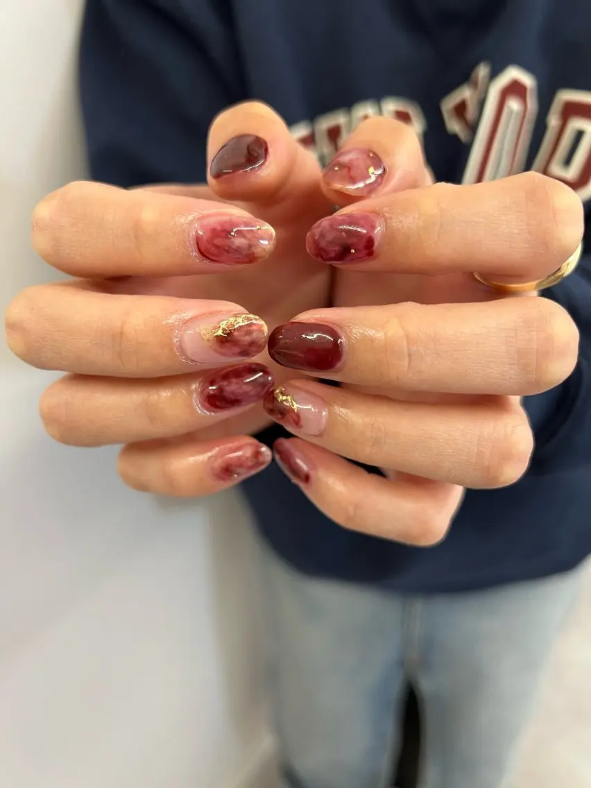 ネイル フレンチネイル ジェルネイル マグネットネイル ニュアンスネイル パラジェル ハンドネイル ハンドケア Bana_ Nailのネイルデザイン