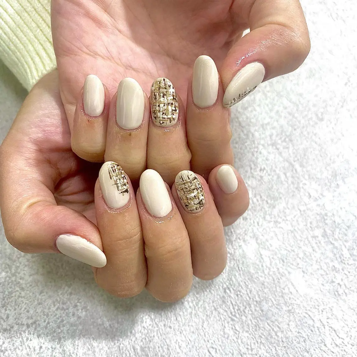 ネイル ツイードネイル Nail Salon louéのネイルデザイン