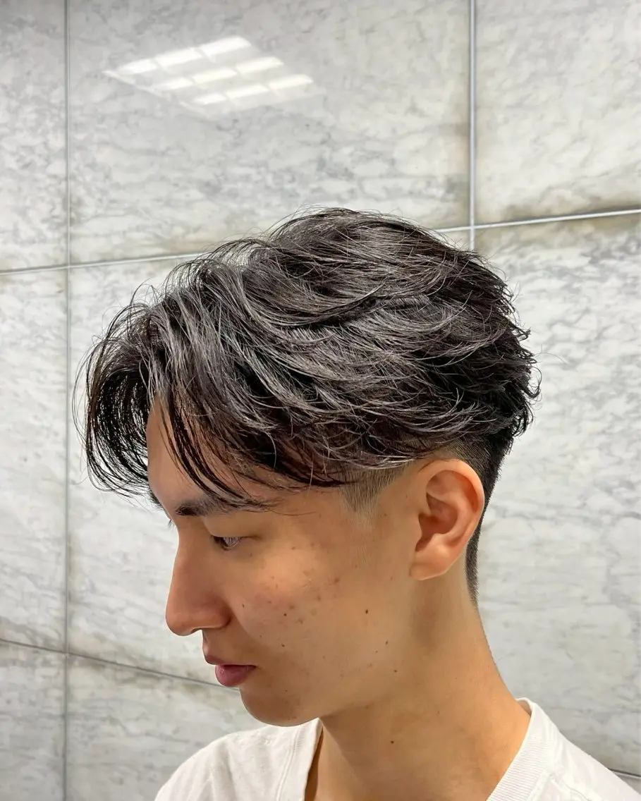 メンズ 京都メンズパーマ ピン|波巻きのヘアスタイル
