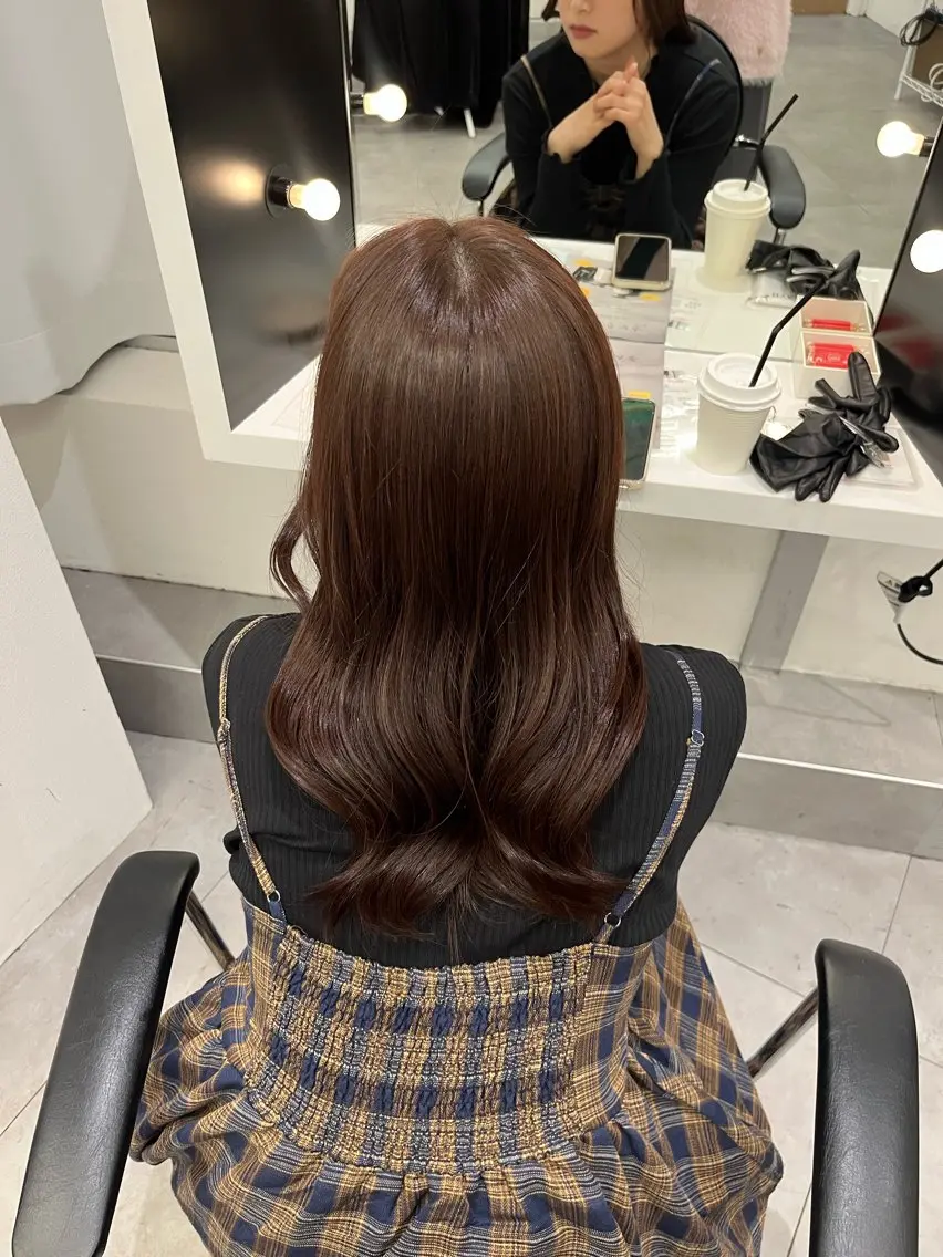 セミロング カラー HONOKA/ ハイトーン艶カラーのヘアスタイル