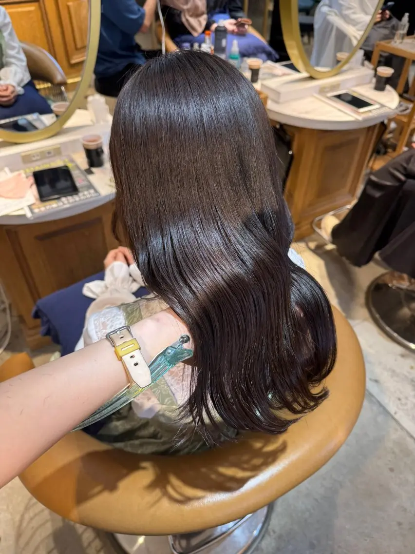 ロング 髪質改善 縮毛矯正 カット ヘアカラー トリートメント ヘアセット 髪質改善/ボブ /韓国/erikoのヘアスタイル