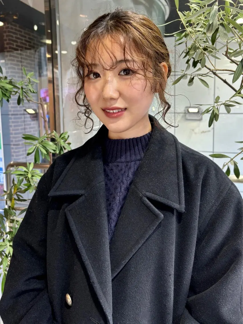 セミロング パーマ セミロングパーマ ボブ カット パーマ トリートメント ヘッドスパ 髪質改善 ネイル コトミ🐸のヘアスタイル