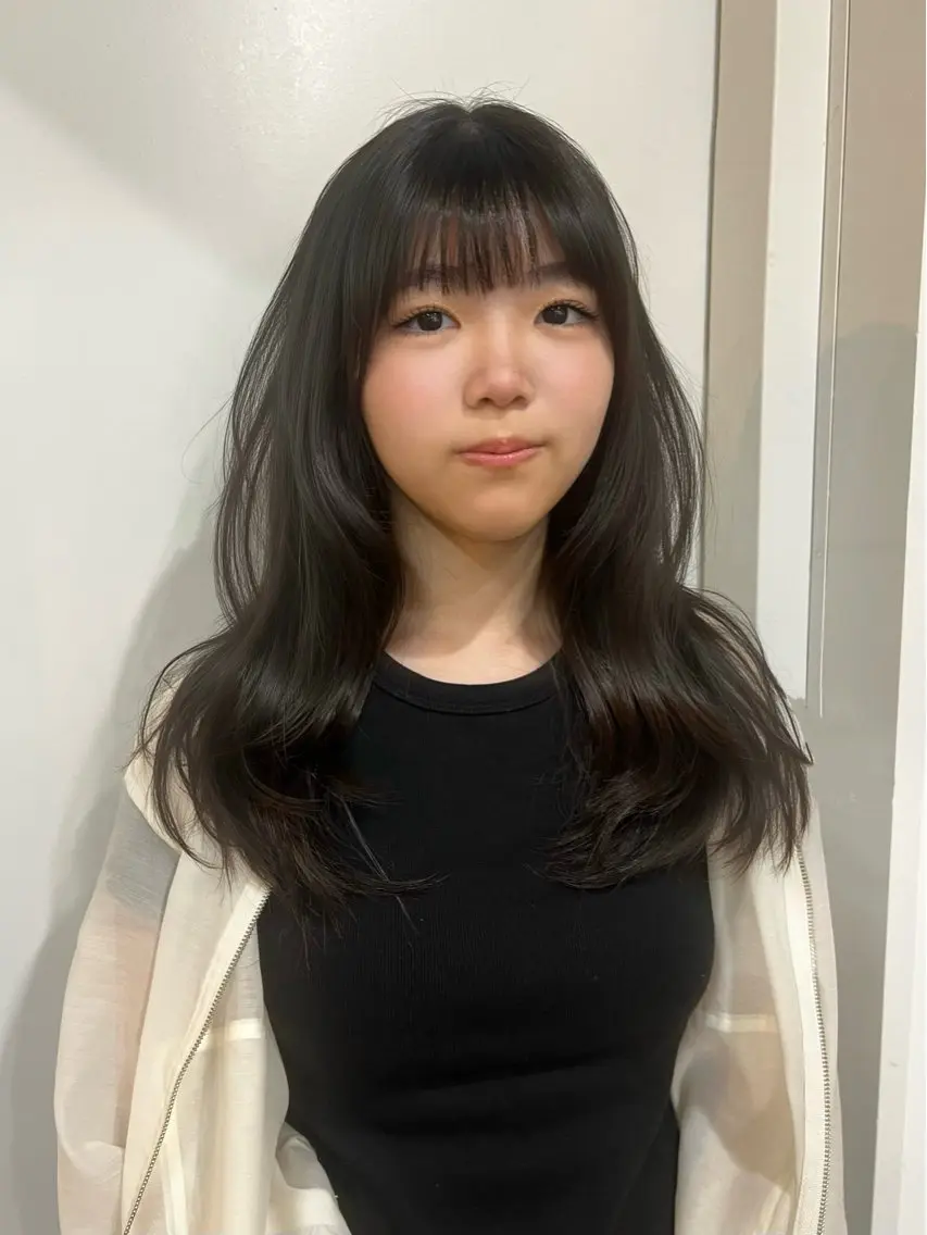 ミディアム カラー カット ヘアカラー トリートメント freera 希帆 kihoのヘアスタイル
