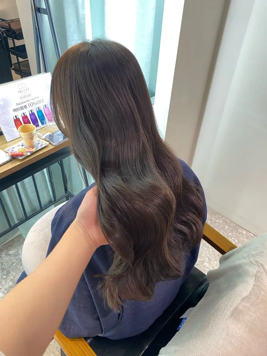 ロング カット ヘアカラー トリートメント モテ艶カラー 🎖さえきはるかのヘアスタイル
