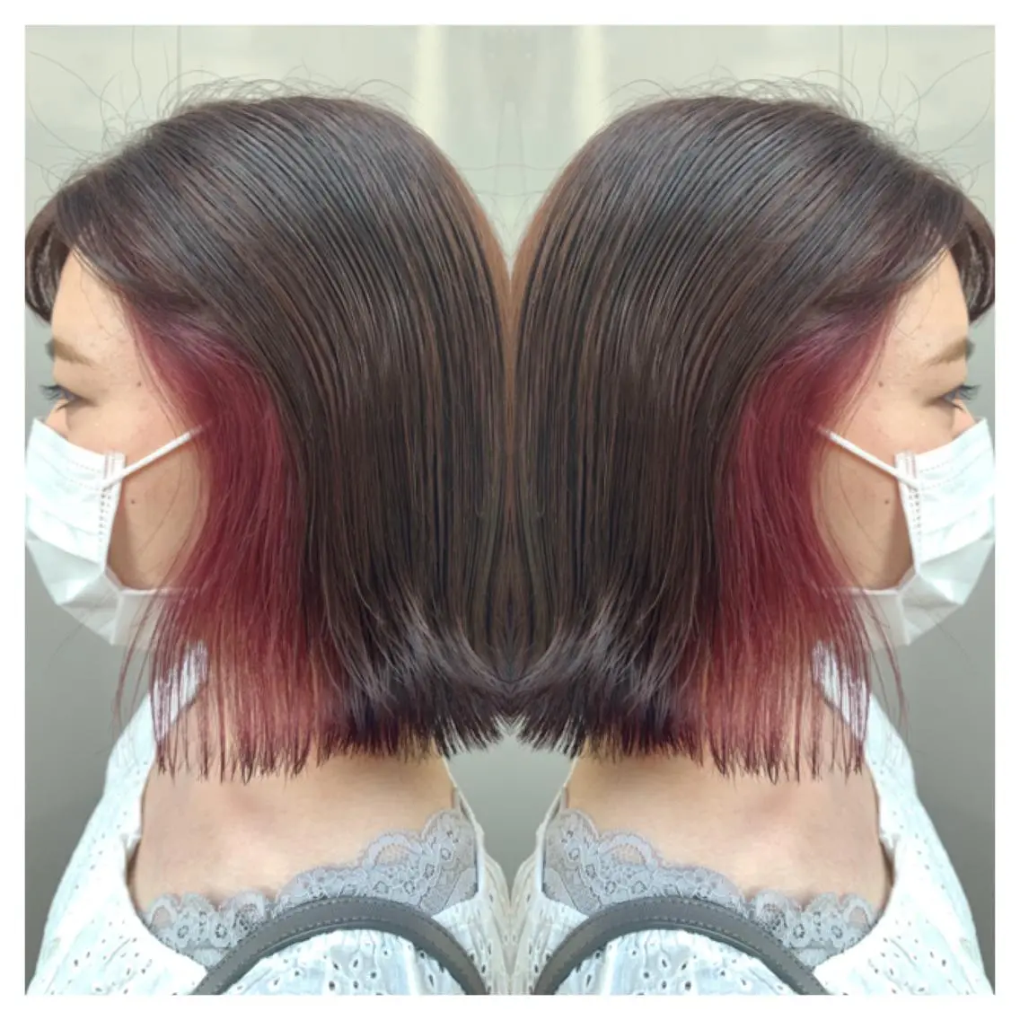 ミディアム カラー ヘアカラー トリートメント 村山 茉衣のヘアスタイル