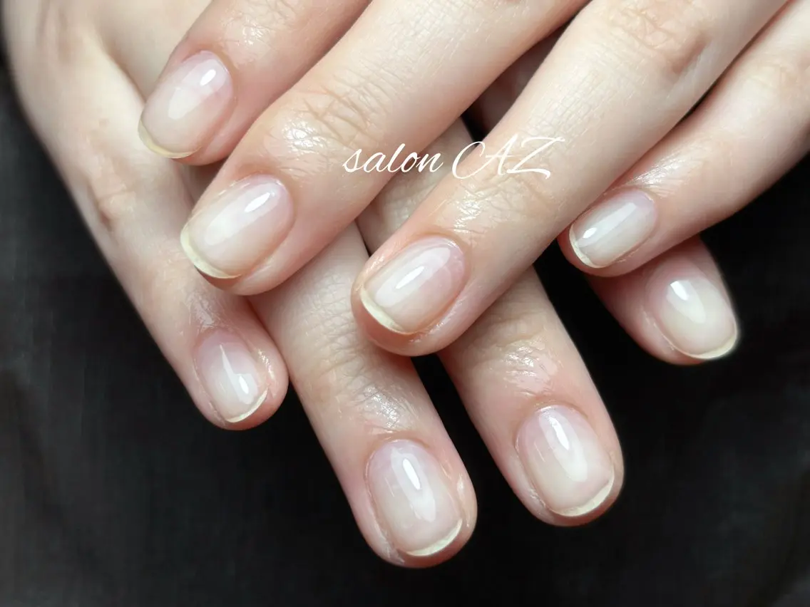 ネイル アートネイル 長さ出し フットネイル フレンチネイル ジェルネイル salon AZのネイルデザイン