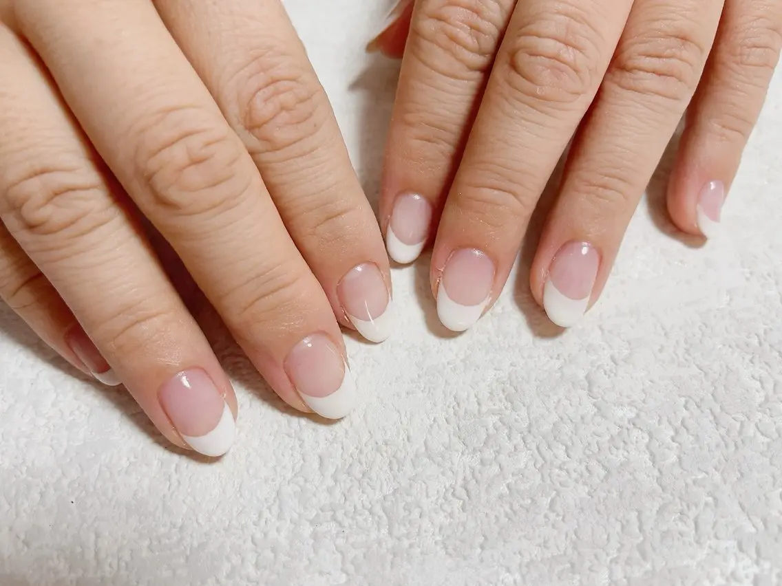 ネイル フレンチネイル ジェルネイル 韓国ネイル メンズネイル パラジェル kiki nail たまプラーザのネイルデザイン