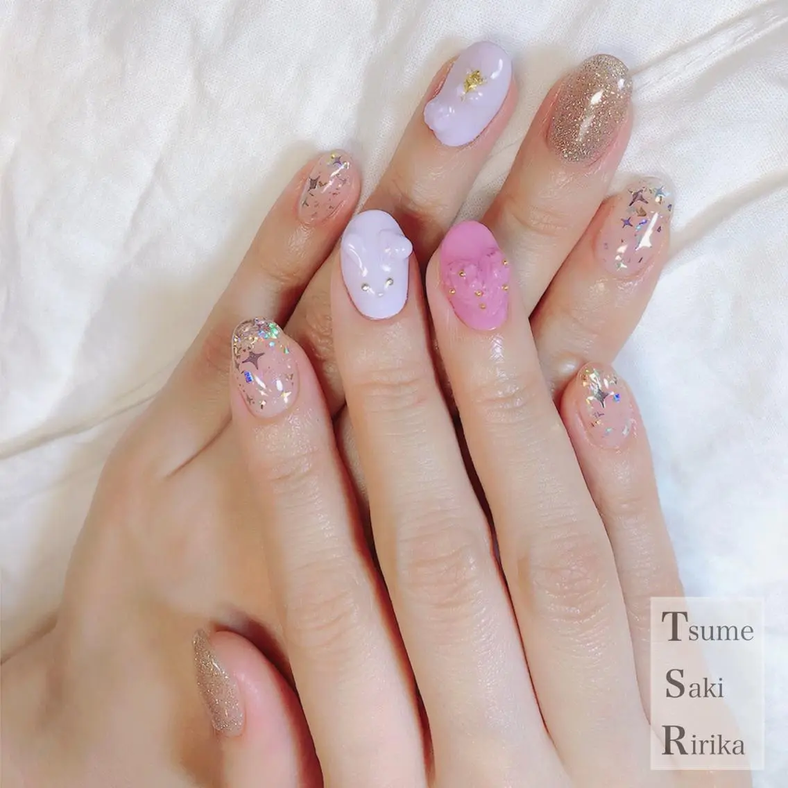 ネイル フットネイル 爪咲 りり花のネイルデザイン